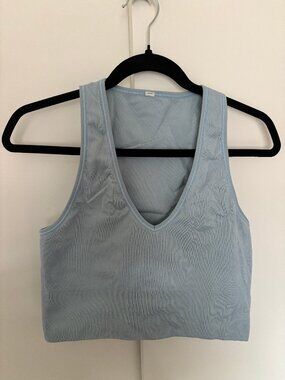 athleta active top light blue size large